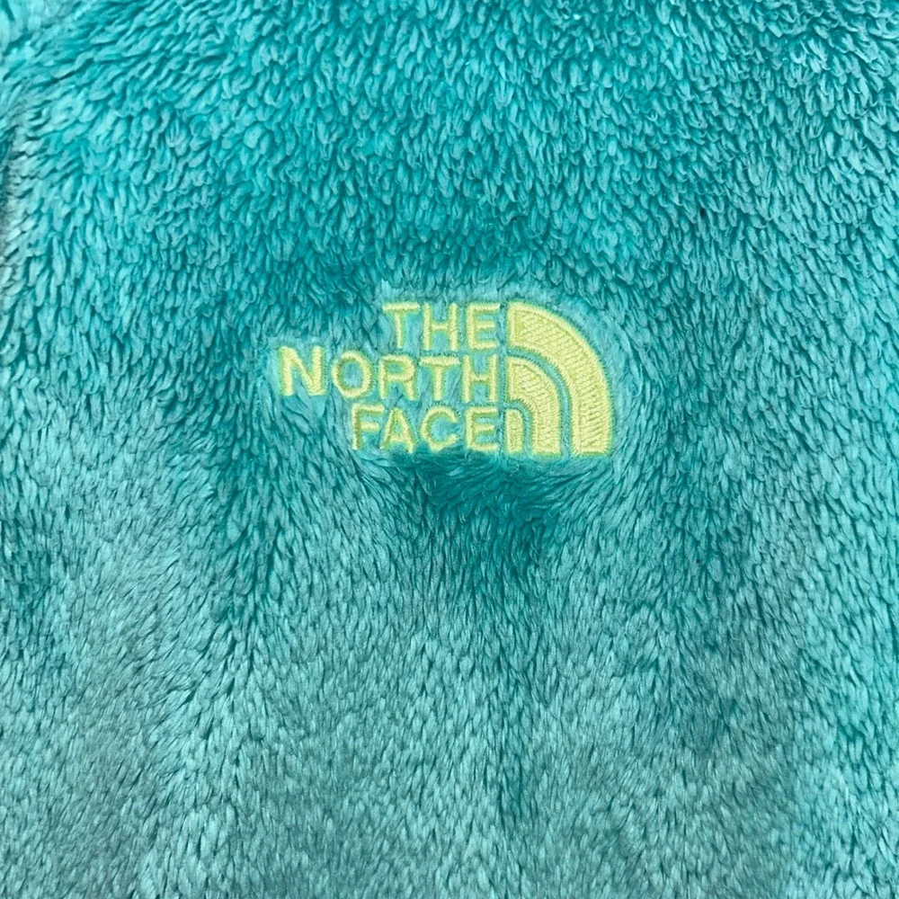North Face Front Zip 2 Pockets Long Sleeve Fleece Jacket‎ Girls L (14-16) Teal